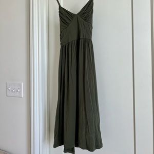 Banana Republic Hunter green maxi dress